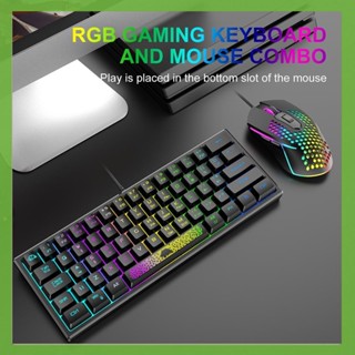 [aigoni.th] K61 คีย์บอร์ดเล่นเกม แบบใช้สาย RGB 60 เปอร์เซ็นต์ 62 คีย์ ออกแบบตามสรีรศาสตร์ สําหรับแล็ปท็อป