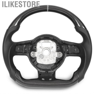 Ilikestore Customized Carbon Fiber Steering Wheel Perforated Leather Flat Bottom for Audi TT TTRS 8J MK2 R8 MK1 2007-2015