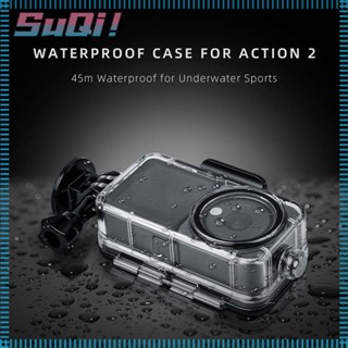 Suqi อุปกรณ์เสริมกล้อง เคสป้องกันใต้น้ํา สําหรับ Action 2 Action 2