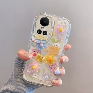 เคส OPPO RENO 10 5G RENO 10 PRO 5G ตุ๊กตาสามมิติ สีใส การ์ตูน กรณีป้องกันโทรศัพท์มือถือ TY4