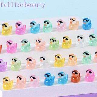 Fallforbeauty แว่นตากันแดดเรซิ่น เรืองแสงในที่มืด รูปเป็ด 12 สี DIY 20 ชิ้น