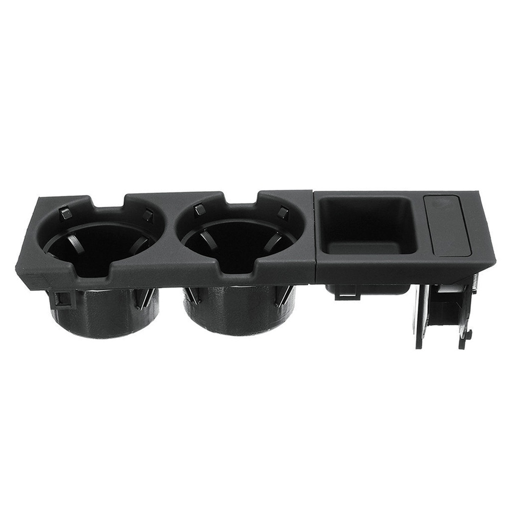 Car Front Center Console Drink Cup Holder Coin Holder Tray For BMW 3Series E46 1998-2004 Black Car A