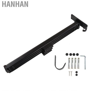 Hanhan Retractable Clothes Hanger Space Saving Wall Folding Cloth Drying Rack Black for Patio Outdoor