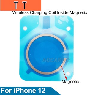 Aocarmo อะไหล่คอยล์ชาร์จแม่เหล็กไร้สาย แบบเปลี่ยน สําหรับ iphone 12