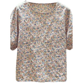 เสื้อเชิ้ต ผ้าชีฟอง ลายดอกไม้ 7114