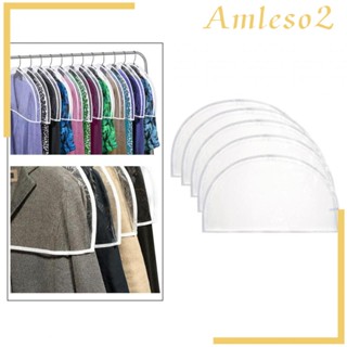 [Amleso2] ถุงคลุมเสื้อผ้า แบบครึ่งหนึ่ง กันฝุ่น สีโปร่งใส สําหรับเดินทาง โรงแรม ธุรกิจ