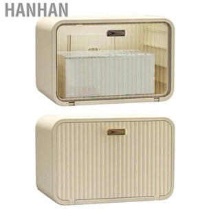Hanhan Tissue Holder  Simple Installation Space Saving Box Cover PET for Bathroom