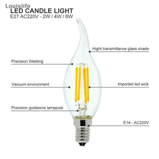 Llph หลอดไฟ E14 LED 2W 4W 6W หรี่แสงได้ 220V 240lm LLP