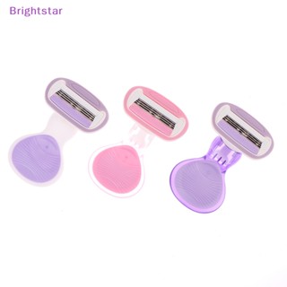 Brightstar 1 ชิ้น กําจัดขน ขนาดเล็ก พร้อมกล่อง แบบพกพา มีดโกน สเตนเลส ใบมีดโกน กําจัดขน ร่างกาย เครื่องมือความงาม สําหรับผู้หญิง ใหม่