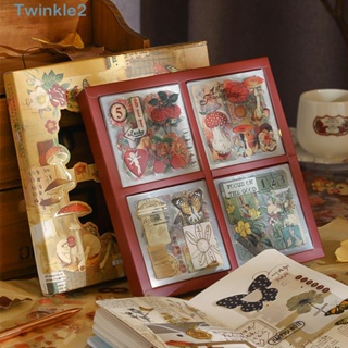 Twinkle สติกเกอร์ PET หลากสี สไตล์วินเทจ สําหรับติดตกแต่งสมุดบันทึก DIY