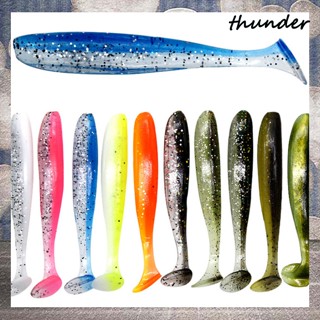 Thunder เหยื่อตกปลาซิลิโคน Pvc แบบนิ่ม สําหรับตกปลาทะเล 10 ชิ้น ต่อล็อต