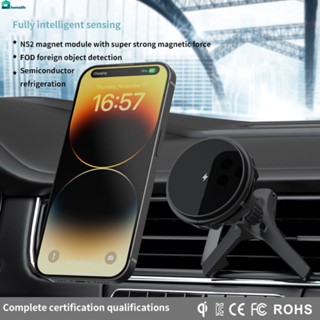 C9 Magnetic Car Wireless Charger Mount Dashboards Air Outlets Metal Glass 15W Car Fast Charging รถที่วางโทรศัพท์ Air Vent Home home home