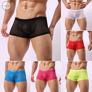 GORGEOUS~Fashion Transparent Stripe Briefs Trunk Bulge Bikinis Shorts Boxer Underwear