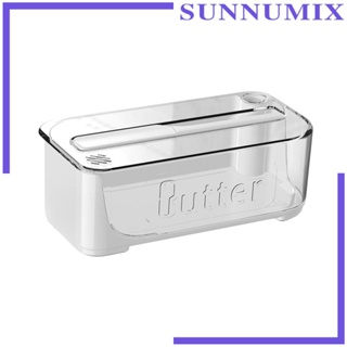 [Sunnimix] กล่องใส่เนย ทรงสี่เหลี่ยมผืนผ้า พร้อมฝาปิดใส แบบพกพา สําหรับตู้เย็น