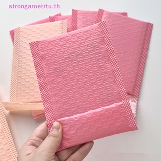 Strongaroetrtu ถุงบับเบิ้ลหนา มีกาวในตัว สีชมพู สีม่วง สําหรับใส่พัสดุ ไปรษณีย์ 10 ชิ้น ต่อแพ็ค