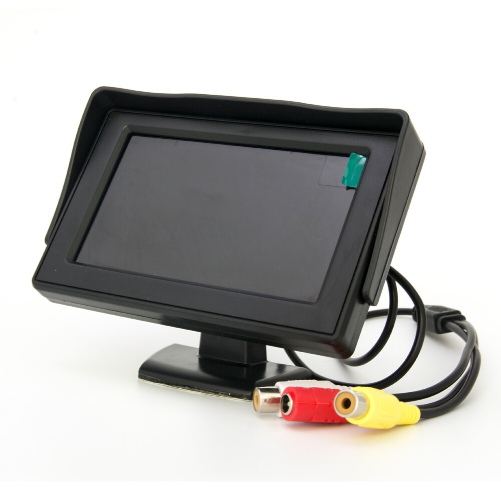 4.3นิ้ว LCD HD จอมอนิเตอร์ติดรถยนต์พร้อมกล้องมองหลัง จอตั้งโต๊ะ Camera เป็นแบบตั้ง ติดคอนโซลหรือกระจกได้