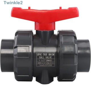 Twinkle บอลวาล์ว UPVC NPT โอริง EPDM 1.5 นิ้ว สีดํา