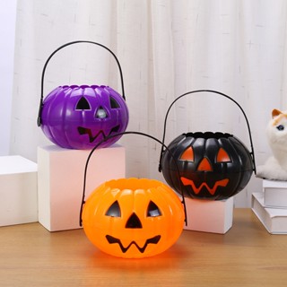 Halloween_ กล่องถังขนม ลายฟักทอง น่ากลัว ถอดออกได้ สําหรับตกแต่งปาร์ตี้ฮาโลวีน