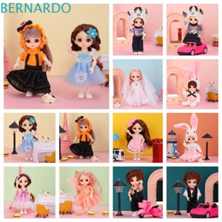 Bernardo ของเล่นตุ๊กตาเจ้าหญิง หูกระต่าย 3D ข้อต่อขยับได้ 17 ซม. ปรับได้ ปลอดภัย สําหรับเด็กผู้หญิง