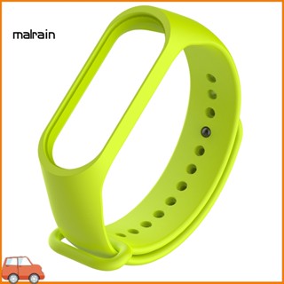 [Ma] สายนาฬิกาข้อมือ ซิลิโคนนิ่ม สีพื้น แบบเปลี่ยน สําหรับ Xiaomi 3/4