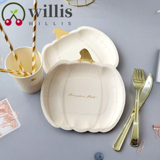 Willis ฟักทองฟักทอง แบบใช้แล้วทิ้ง สําหรับตกแต่งปาร์ตี้ฮาโลวีน วันเกิด DIY