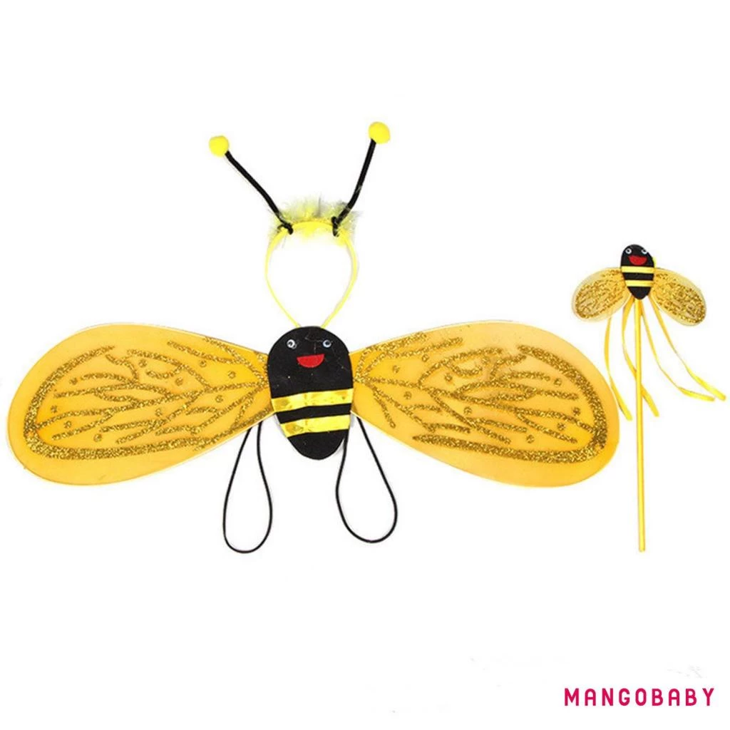(จัดส่งในกรุงเทพฯ)-ฮาโลวีนเด็กเครื่องแต่งกายประสิทธิภาพชุด Bee/Ladybug Wing Tutu กระโปรงแถบคาดศีรษะ Wand คอสเพลย์อุปกรณ์เสริม thumbnail 10