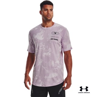 Under Armour UA Mens Project Rock Statement Short Sleeve อันเดอร์ อาเมอร์ เสื้อออกกำลังกายแขนสั้น สำหรับผู้ชาย