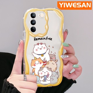 เคสโทรศัพท์มือถือใส แบบนิ่ม ลายการ์ตูนแมว กันกระแทก สําหรับ vivo V27 Pro 5G V27E 5G S16 Pro 5G S16E 5G