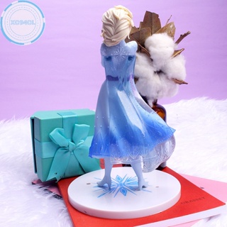 Xo94ol ตุ๊กตาฟิกเกอร์ PVC การ์ตูนเจ้าหญิงเอลซ่า Frozen Snow Queen Fire Dragon In Hand ขนาด 21 ซม. ของเล่นคริสต์มาส ของขวัญวันเกิด สําหรับเด็ก