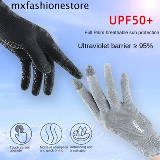 Mxfashione ถุงมือผู้ชาย แฟชั่น สําหรับผู้ใหญ่ ป้องกันรังสียูวี ห้านิ้ว หน้าจอสัมผัสกลางแจ้ง ถุงมือเกาหลี