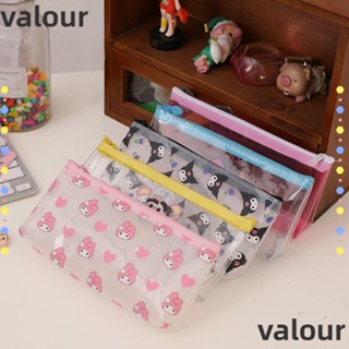 Valour กระเป๋าดินสอ ปากกา เครื่องเขียน มีซิป คุณภาพสูง ลาย Kuromi Melody Cinnamoroll สําหรับนักเรียน สํานักงาน