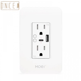 【ONCEMOREAGAIN】WIFI Graffiti Smart Wall Socket App Timing Remote-Control/USB Smart Home Socket