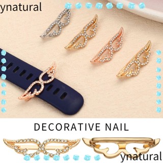 Ynatural ปีกนางฟ้า เครื่องประดับ สร้อยข้อมือ ตกแต่ง หมุดย้ํา อุปกรณ์เสริม สายนาฬิกา เสน่ห์