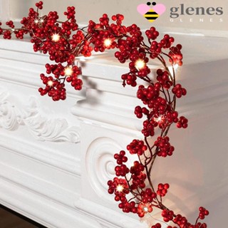 Glenes สายเบอรี่ประดิษฐ์ ยาว 180 ซม. สําหรับแขวนตกแต่งผนัง เตาผิง คริสต์มาส