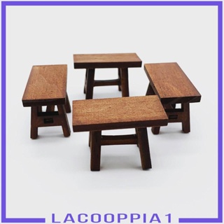 [Lacooppia1] ม้านั่งไม้ ขนาดเล็ก 1:12 1:6 อุปกรณ์เสริม สําหรับตกแต่งบ้านตุ๊กตา ห้องนั่งเล่น