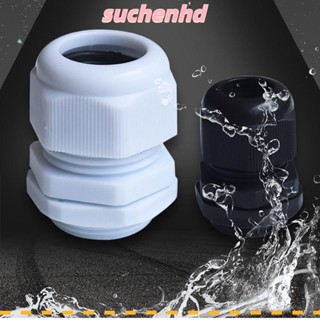 Suchenhd สายเคเบิลเชื่อมต่อพลาสติก กันน้ํา IP68 PG7 PG9 PG11 PG16 สีขาว สีดํา