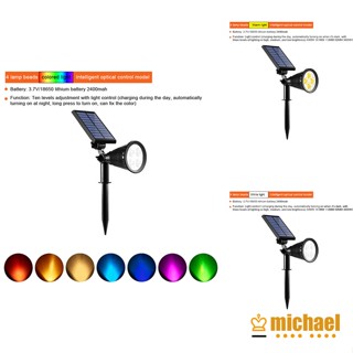 【MC】ไฟสปอตไลท์ Led พลังงานแสงอาทิตย์ 0.5w พร้อมแบตเตอรี่ 2200mah ความจุขนาดใหญ่ สําหรับรั้ว ทางเดิน ต้นไม้