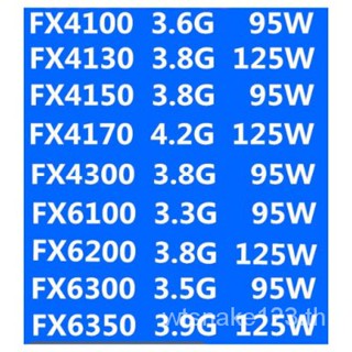 [พร้อมส่ง] Amd Bulldozer FX-4100 4130 4150 4200 4300 6100 6200 6300 6350 CPU