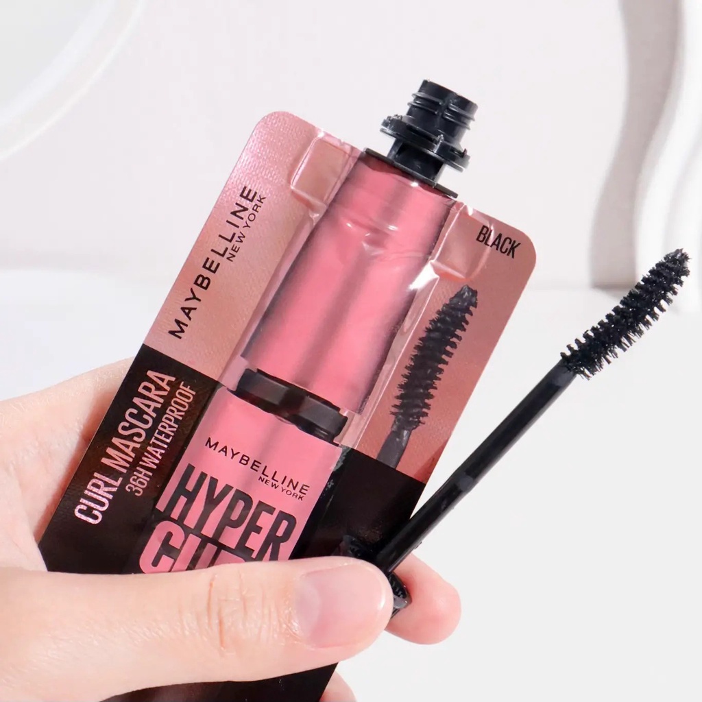 (1ซอง)มาสคาร่าเมย์เบลลีน MASCARA MAYBELLINE THE HYPERCURL 3กรัม ✅
