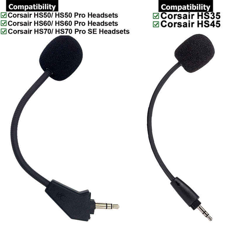 3.5 มม.ชุดหูฟัง Aux Mic Boom สําหรับ Corsair HS35 HS45, HS50 HS60 HS70 Pro SE หูฟังสําหรับเล่นเกมไมโ