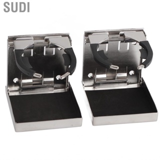 Sudi Adjustable Folding Cup Holder Anti Slip Boat Foldable Drink Mount Noise Reduction for 55mm-75mm Dia Cans Marine  Car