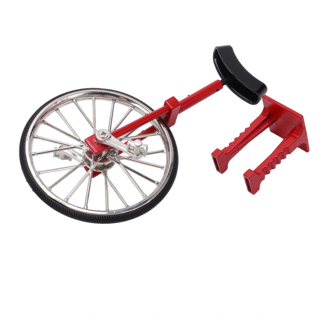 Unicycle รุ่นจําลองพื้นผิวโลหะผสมมินิล้อเดียวจักรยานเครื่องประดับของเล่น