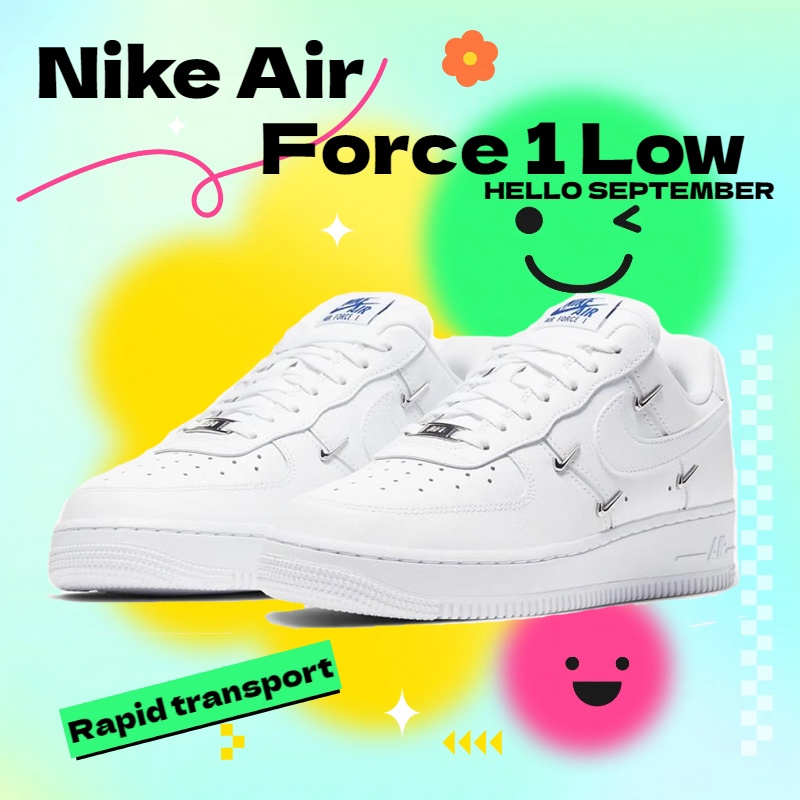 {ของแท้100%}Nike Air Force 1 Low 07 LX "Chrome Luxe"CT1990-100 รองเท้าผ้าใบ