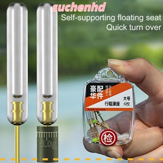 Suchenhd ที่พักสายเบ็ดตกปลา ซิลิโคน หัวทองแดง หมุนได้ 360 องศา 12 ชิ้น