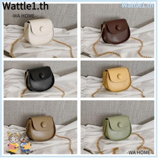 Wttle กระเป๋าสะพายไหล่ ทรงเมสเซนเจอร์ สีพื้น สไตล์เกาหลี