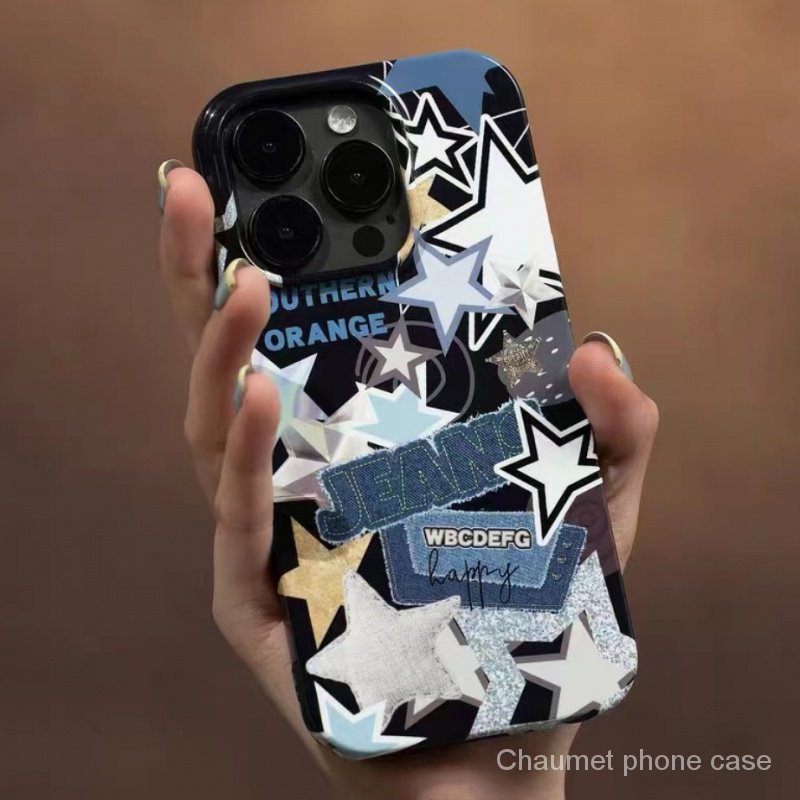 เคสโทรศัพท์มือถือแบบแข็ง กันกระแทก ลายดาว สียีน แวววาว สําหรับ Iphone 15 Pro Max 14 plus 13 Pro Max 13 13pro 11 Pro Max 11 X XR Xs Max 7 plus 8 plus 12Pro