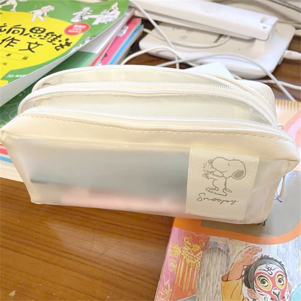 ❀ กระเป๋าดินสอ กระเป๋าดินสอการ์ตูน 2 ชั้น Snoopy ความจุขนาดใหญ่ นักเรียน โรงเรียน กล่องเก็บอุปกรณ์การเรียน
