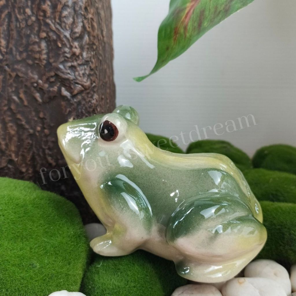 #ตุ๊กตาเซรามิคแต่งสวน #ครอบครัวกบเซรามิค #เซรามิคแต่งสวน #แต่งสวน #ตกแต่งร้านกาแฟ