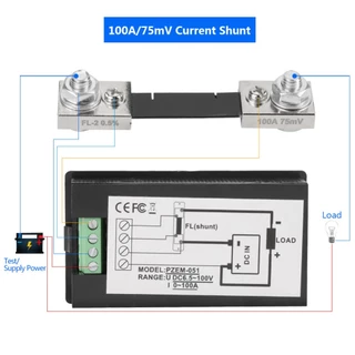 มิเตอร์ วัดไฟ DC PZEM 051 / PZEM 031 DC 0-100A 4 in 1 กระแสตรง 6.5-100V DC Watt meter Volt, Current, Watt, Energy [ MT ]