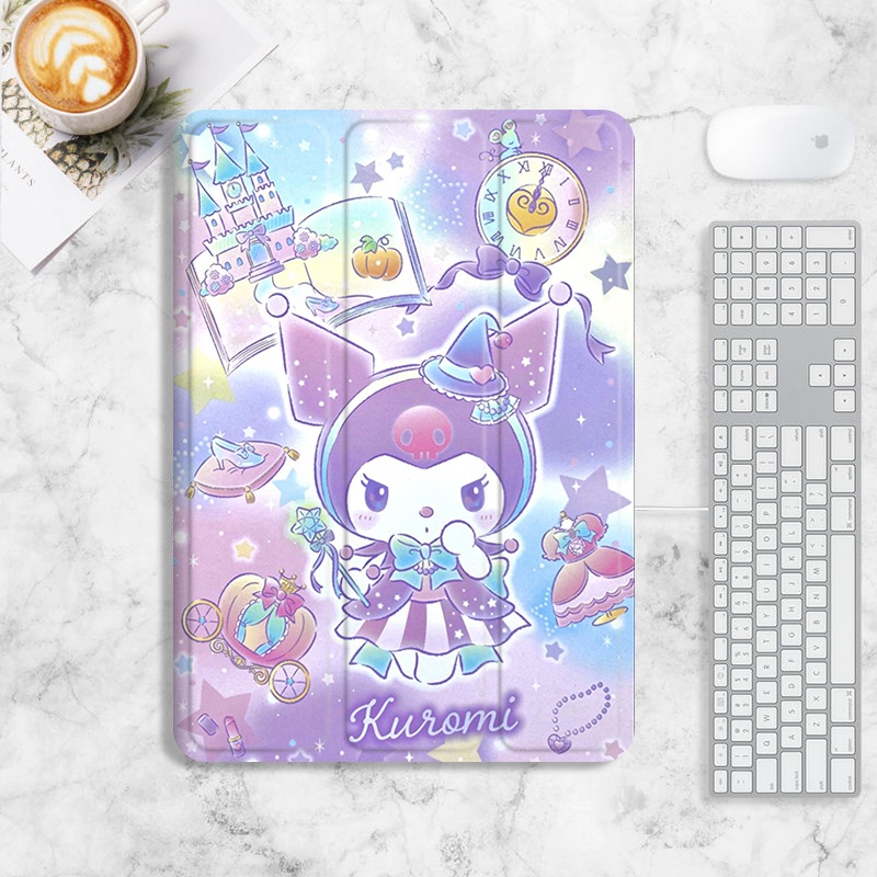เคส ลายการ์ตูนคุโรมิ พร้อมช่องใส่ปากกา สําหรับ ipad mini4 5 6 air4 5 ipad pro11 gen10 2022 ipad 10.2 gen7 8 9 gen5 6 air1 2